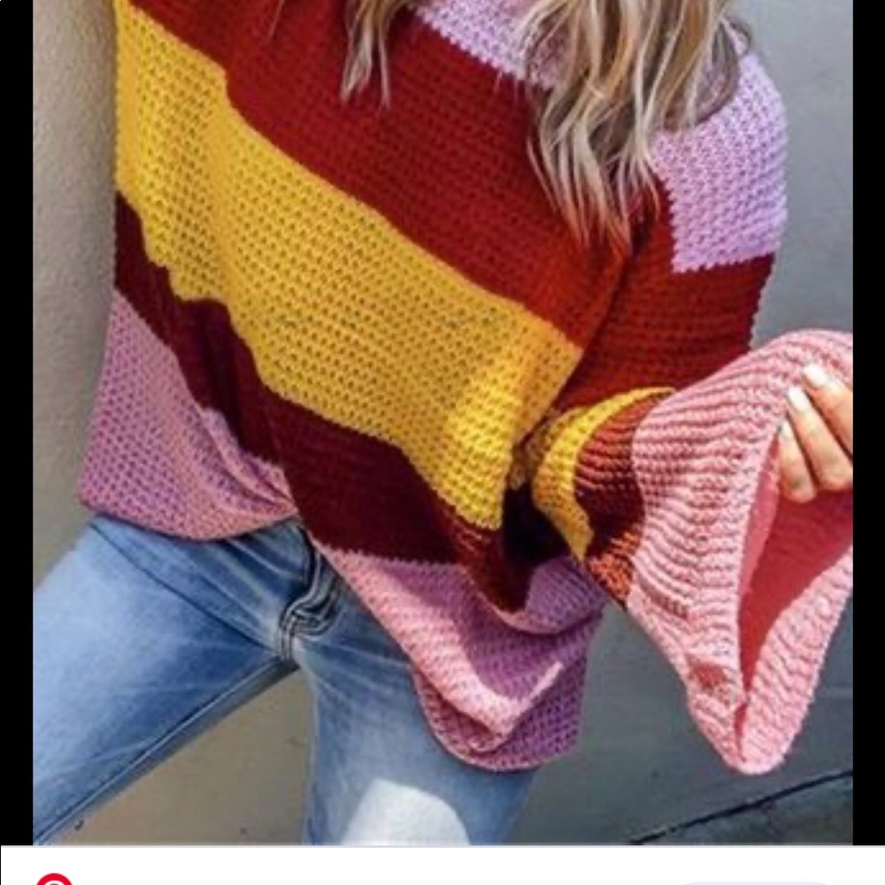 NWOT FROM VICI Bell Sleeve Sweater BOHO